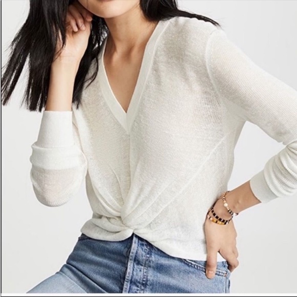 Veronica Beard Sweaters - NWT Veronica Beard Soren Twist Front Long Sleeve Sweater, Sz XL